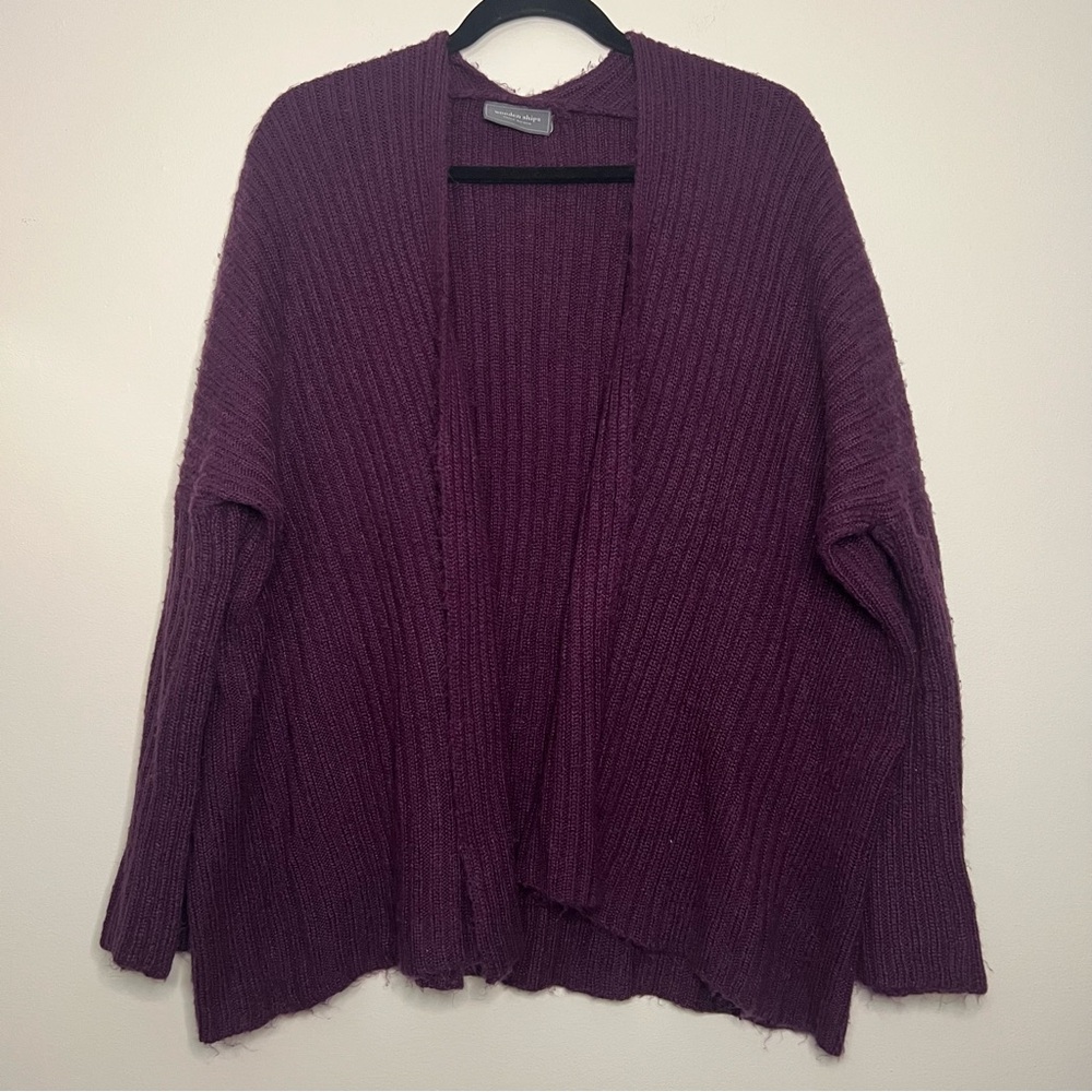 Wooden Ships Open Front Purple Cardigan Size M/L